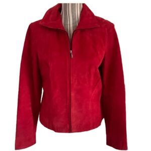 Yvonne Marie 90’s Vintage Suede Jacket in Red Women’s 10